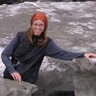 Maria de Boef Miara standing among large rocks