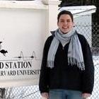 Polly McGuigan standing in front of CFS sign
