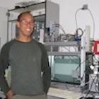 Chris Richards standy by lab equipment